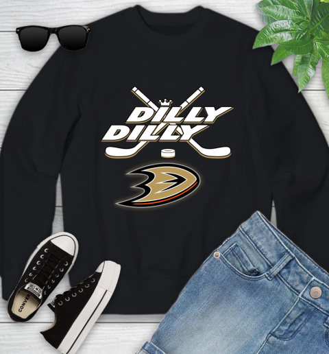 NHL Anaheim Ducks Dilly Dilly Hockey Sports Youth Sweatshirt 2