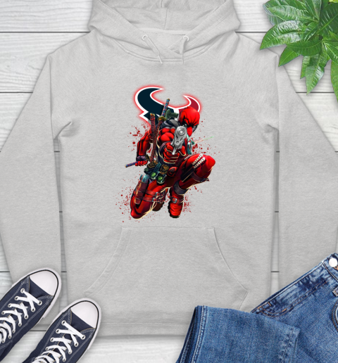 NFL Deadpool Marvel Comics Sports Football Houston Texans Hoodie