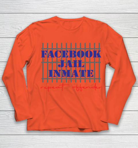 Facebook Jail tshirt Inmate Repeat Offender  FB Jail Youth Long Sleeve 2