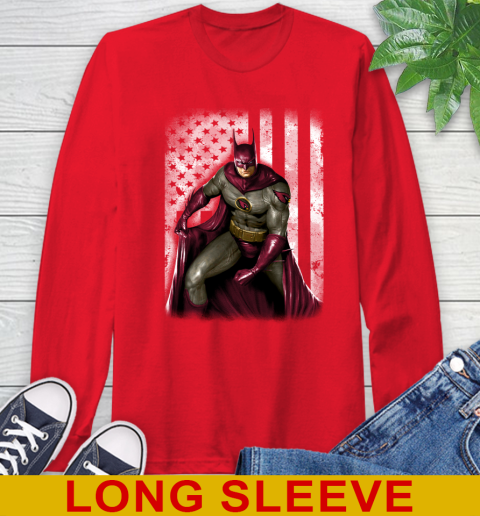 Arizona Cardinals NFL Football Batman DC American Flag Shirt Long Sleeve T-Shirt - Image 13