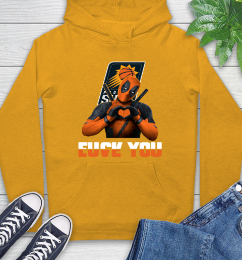 NBA Phoenix Suns Deadpool Love You Fuck You Basketball Sports Hoodie 2