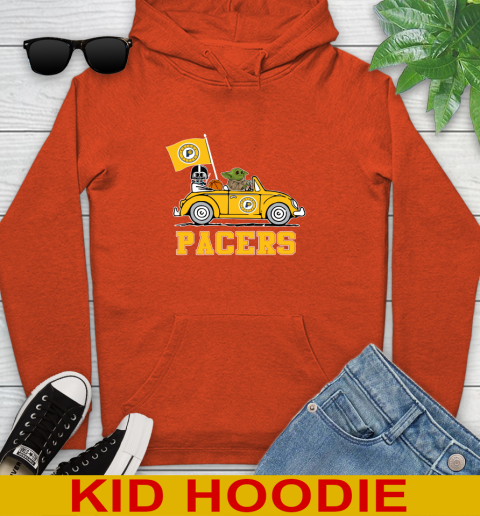 NBA Basketball Indiana Pacers Darth Vader Baby Yoda Driving Star Wars Shirt Youth Hoodie 5