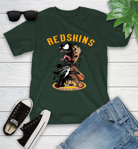 NFL Washington Redskins Football Venom Groot Guardians Of The Galaxy Youth T-Shirt 5