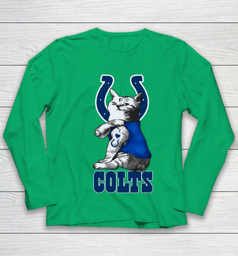 NFL Football My Cat Loves Indianapolis Colts Youth Long Sleeve 4