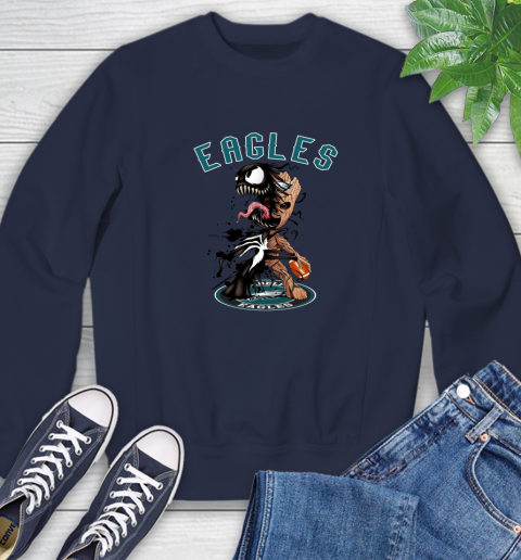 NFL Philadelphia Eagles Football Venom Groot Guardians Of The Galaxy Sweatshirt 3
