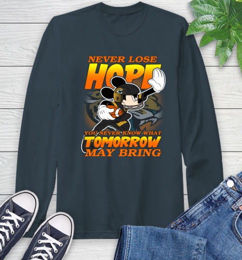 Jacksonville Jaguars NFL Football Mickey Disney Never Lose Hope Long Sleeve T-Shirt 9