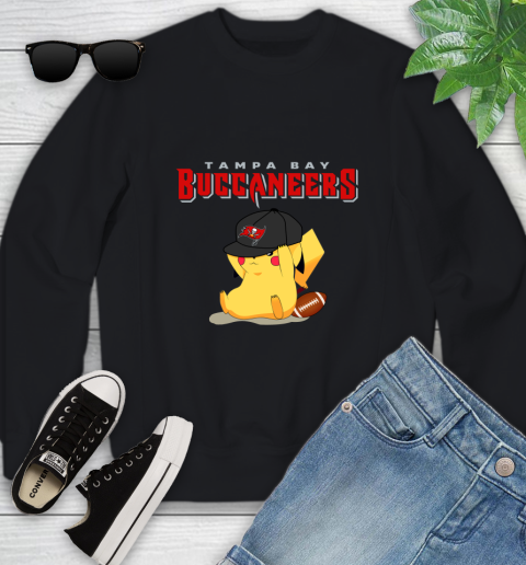 NFL Pikachu Football Tampa Bay Buccaneers Youth Sweatshirt 2