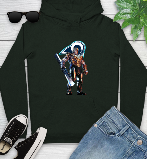 NFL Thanos Gauntlet Avengers Endgame Football Los Angeles Rams Youth Hoodie 13