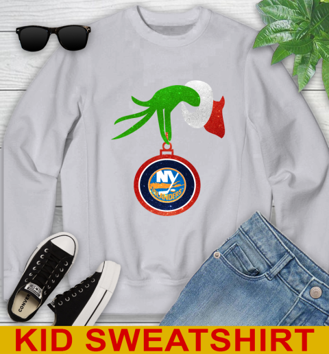 New York Islanders Grinch Merry Christmas NHL Hockey Youth Sweatshirt 4
