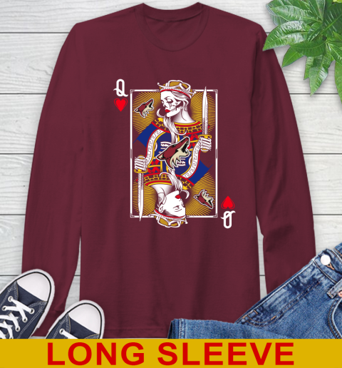 NHL Hockey Arizona Coyotes The Queen Of Hearts Card Shirt Long Sleeve T-Shirt 7