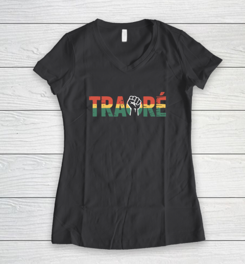 Burkina Faso Ibrahim Traore Women's V-Neck T-Shirt 4