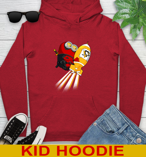 NHL Hockey Pittsburgh Penguins Deadpool Minion Marvel Shirt Youth Hoodie 11
