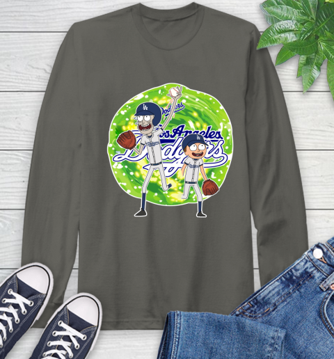 MLB Los Angeles Dodgers Rick And Morty Baseball Sports Long Sleeve T-Shirt 8