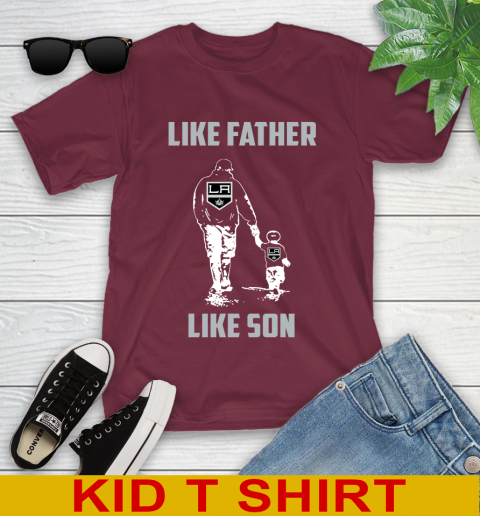 Los Angeles Kings NHL Hockey Like Father Like Son Sports Youth T-Shirt 5