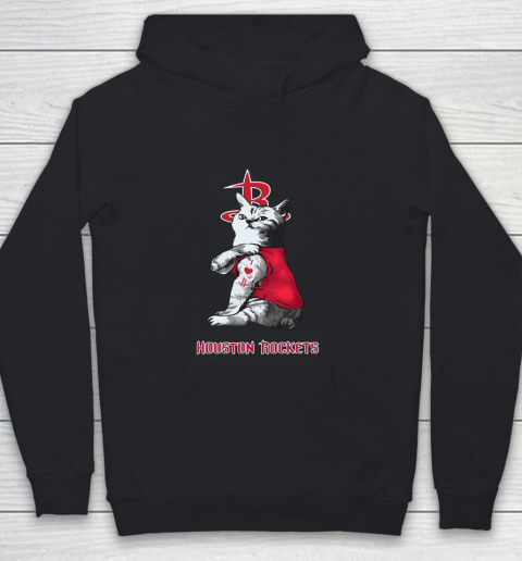 NBA Basketball My Cat Loves Houston Rockets Youth Hoodie