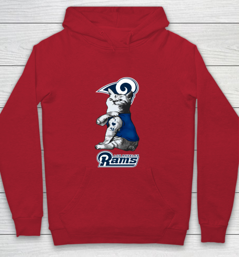 NFL Football My Cat Loves Los Angeles Rams Youth Hoodie 7