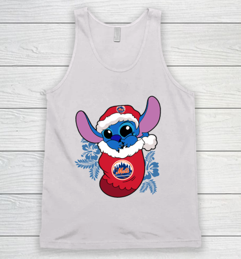 New York Mets Christmas Stitch In The Sock Funny Disney MLB Tank Top 2