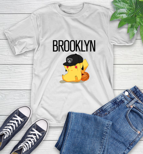 NBA Pikachu Basketball Sports Brooklyn Nets T-Shirt
