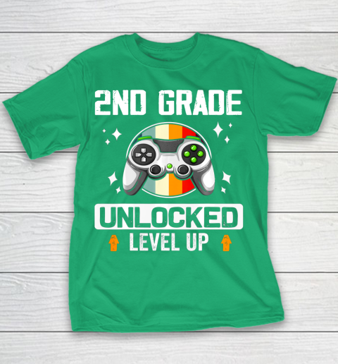 Next Level t shirts 2nd Grade Unlocked Level Up Back To School Second Grade Gamer Youth T-Shirt 11