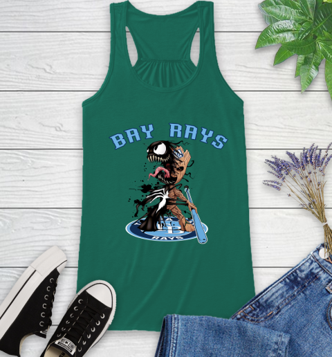 MLB Tampa Bay Rays Baseball Venom Groot Guardians Of The Galaxy Racerback Tank 7