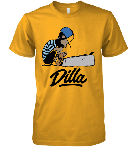enr3 schroeder peanuts j dilla snoopy mashup shirts premium guys tee 5 front gold