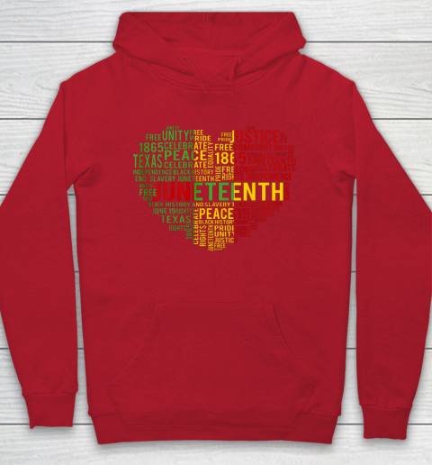 Juneteenth Heart Black History Afro American African Freedom Hoodie 7