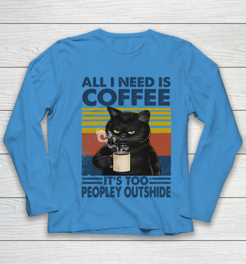 Cat that's what I do I drink beer I hate people and I know things vintage Youth Long Sleeve 4