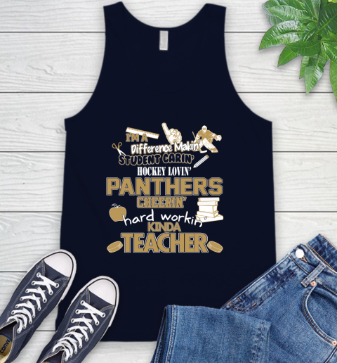 Florida Panthers NHL I'm A Difference Making Student Caring Hockey Loving Kinda Teacher Tank Top 2