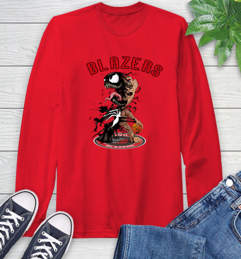 NBA Portland Trail Blazers Basketball Venom Groot Guardians Of The Galaxy Long Sleeve T-Shirt 10