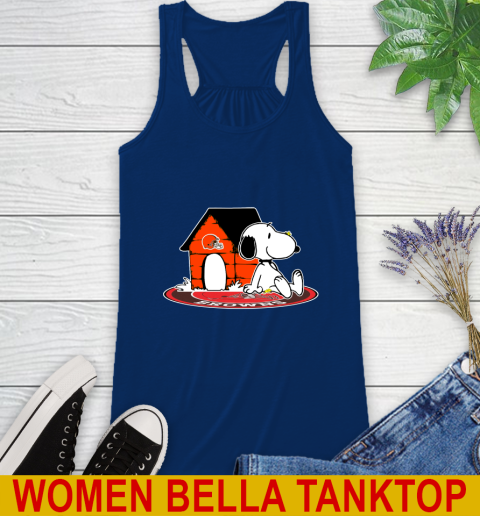 NFL Football Cleveland Browns Snoopy The Peanuts Movie Shirt Racerback Tank 9