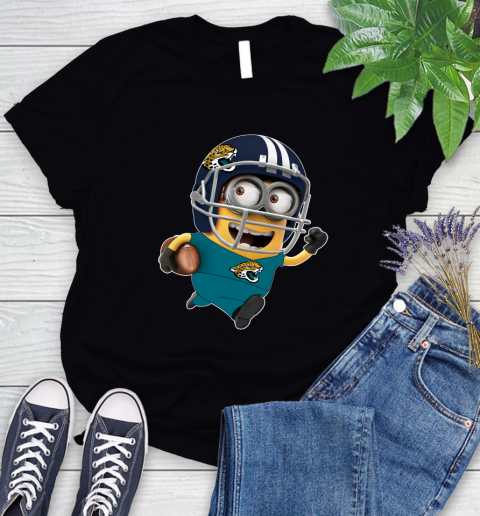 NFL Jacksonville Jaguars Minions Disney Football Sports Women's T-Shirt 2