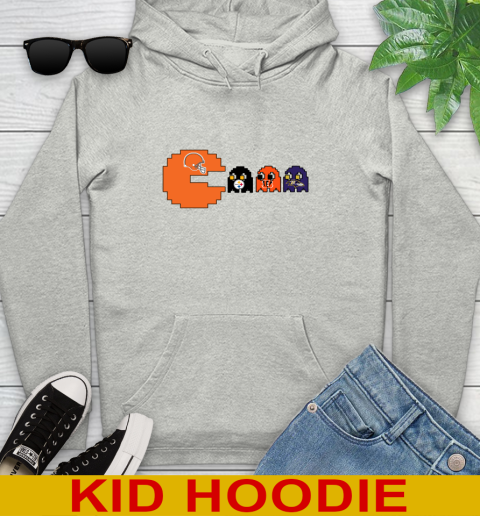 Cleveland Browns NFL Football Pac Man Champion Youth Hoodie