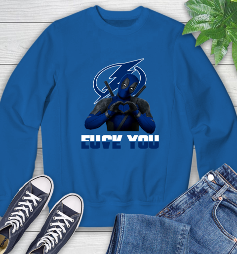 NHL Tampa Bay Lightning Deadpool Love You Fuck You Hockey Sports Sweatshirt 9