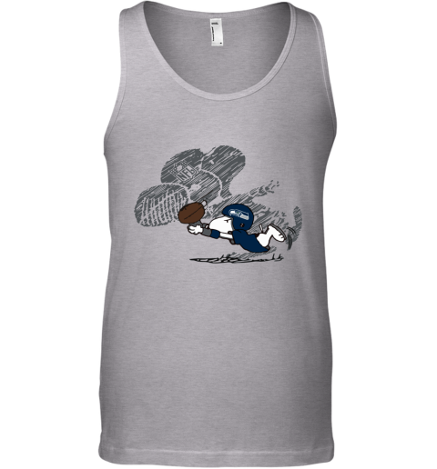 Seattle Seahawks Snoopy Plays The Football Game Tank Top