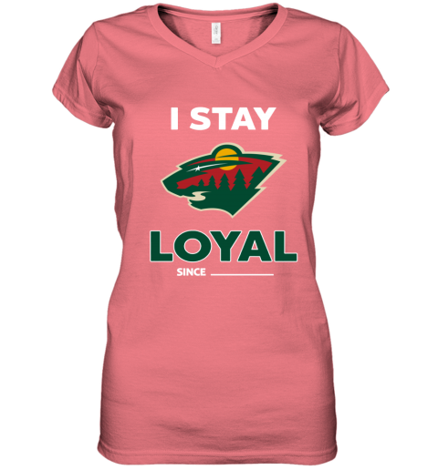 Minnesota Wild I Stay Loyal vu4u minnesota wild i stay loyal women v neck t shirt 39 front coral