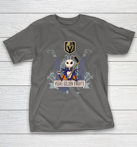 NHL Vegas Golden Knights Hockey Jack Skellington Halloween T-Shirt 8