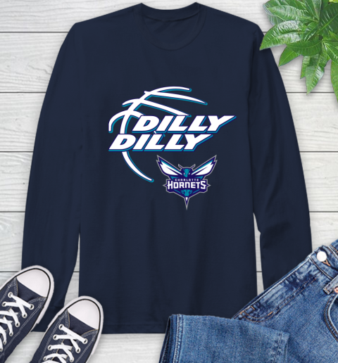 NBA Charlotte Hornets Dilly Dilly Basketball Sports Long Sleeve T-Shirt 4