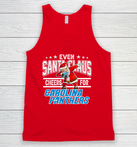 Carolina Panthers Even Santa Claus Cheers For Christmas NFL Tank Top 5