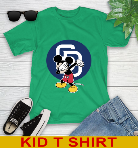 San Diego Padres MLB Baseball Dabbing Mickey Disney Sports Youth T-Shirt 6