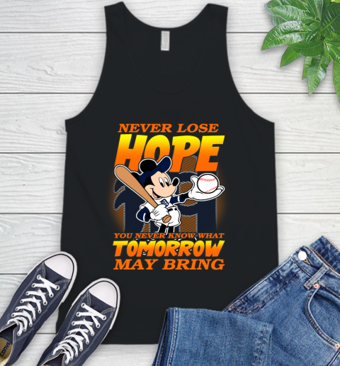 Detroit Tigers MLB Baseball Mickey Disney Never Lose Hope Tank Top