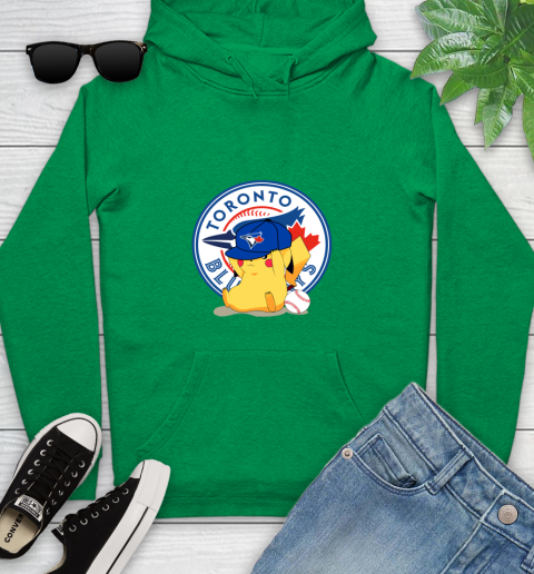 MLB Pikachu Baseball Sports Toronto Blue Jays Youth Hoodie 7