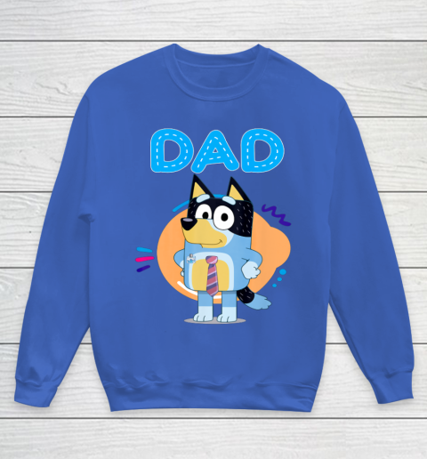 Bluey Dad Lover Forever Father's Day Youth Sweatshirt 8