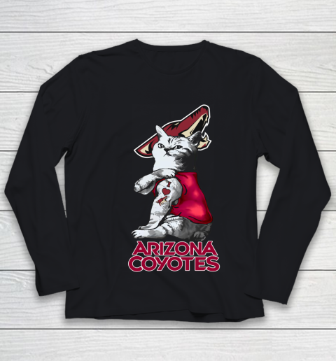 NHL My Cat Loves Arizona Coyotes Hockey Youth Long Sleeve