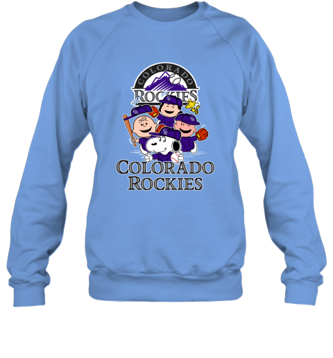 Peanuts Charlie Brown And Snoopy Playing Baseball Colorado Rockies T-shirt,  hoodie, sweater, long sleeve and tank top