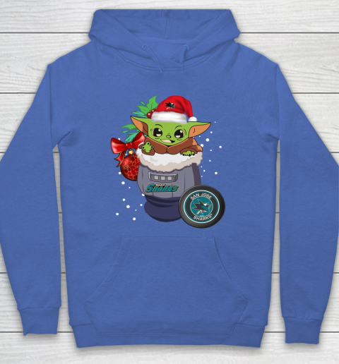 San Jose Sharks Christmas Baby Yoda Star Wars Funny Happy NHL Hoodie 9