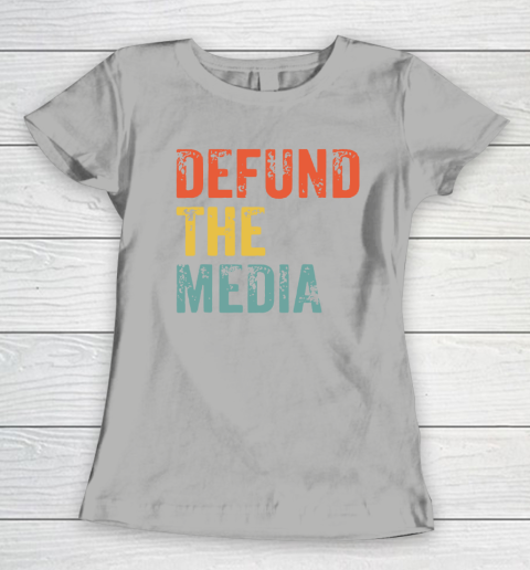 Defund The Media Retro Vintage Women's T-Shirt 11