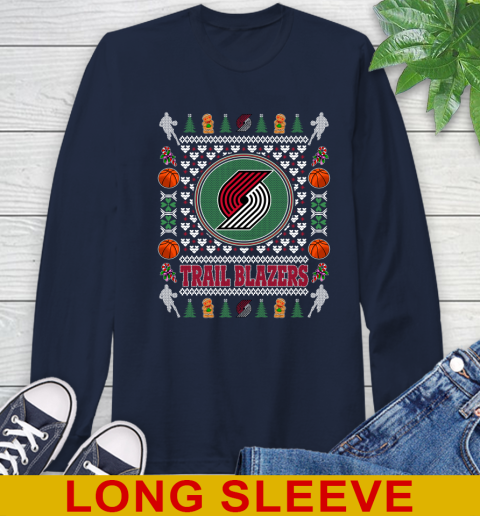 Portland Trail Blazers Merry Christmas NBA Basketball Loyal Fan Long Sleeve T-Shirt 3