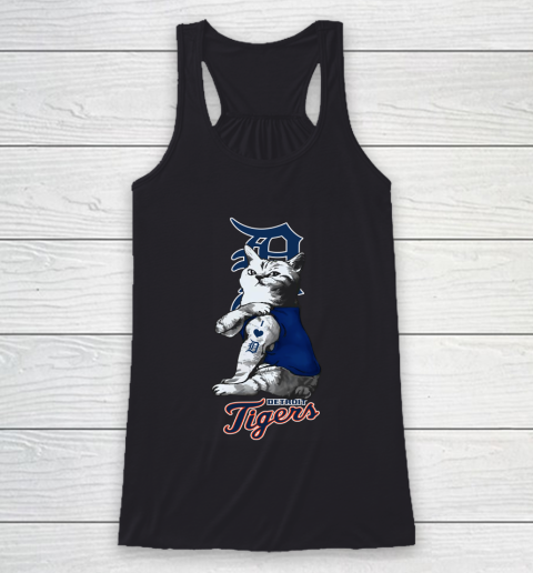 MLB Baseball My Cat Loves Detroit Tigers Racerback Tank