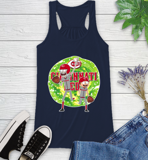 MLB Cincinnati Reds Rick And Morty Baseball Sports Racerback Tank 12
