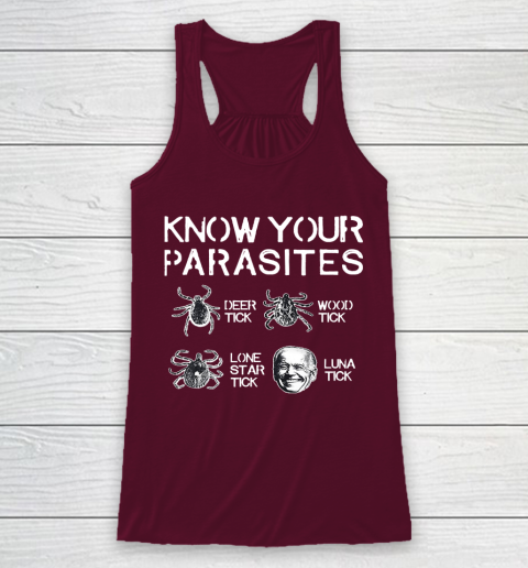 Know Your Parasites Funny Joe Biden Luna Tick Racerback Tank 2